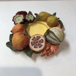 NEW CREATIVE‎ Fruits Candle Holder (1.5x5") 2002 Vintage Spring Summer Produce